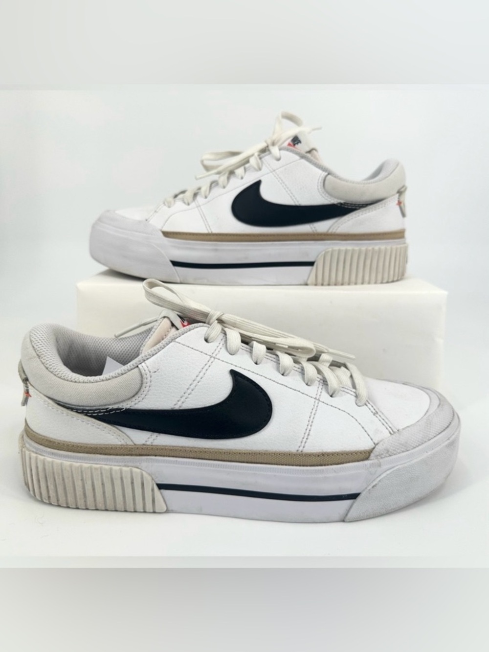 Nike Women's Court Legacy Retro Lift Platform Athletic Sneakers, Size‎ 9